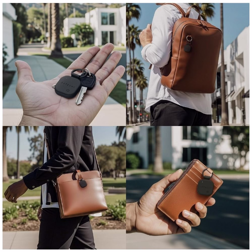 Брелок Satechi Vegan Leather FindAll Black (ST-LKCFK) - 5